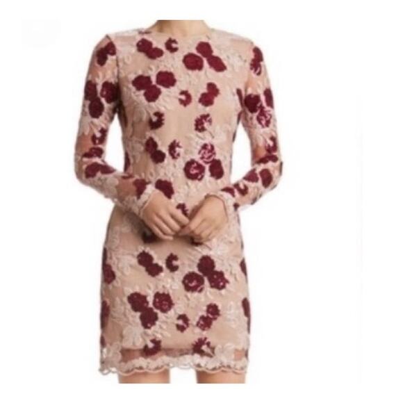 Dress The Population Stephanie Sequin Cocktail Embroidered Mini Dress Size S - Picture 7 of 12